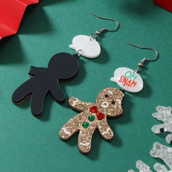 Earrings Gingerbread Man new Christmas - Picture 3 of 3